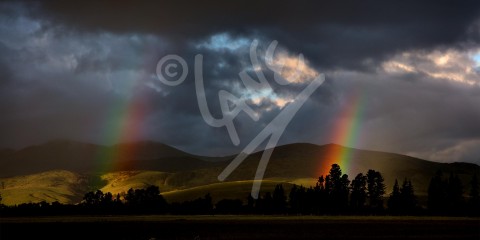 NEW ZEALAND Twin Rainbows at Five Rivers